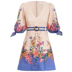 Zimmermann Tropicana Tie Sleeve Dress